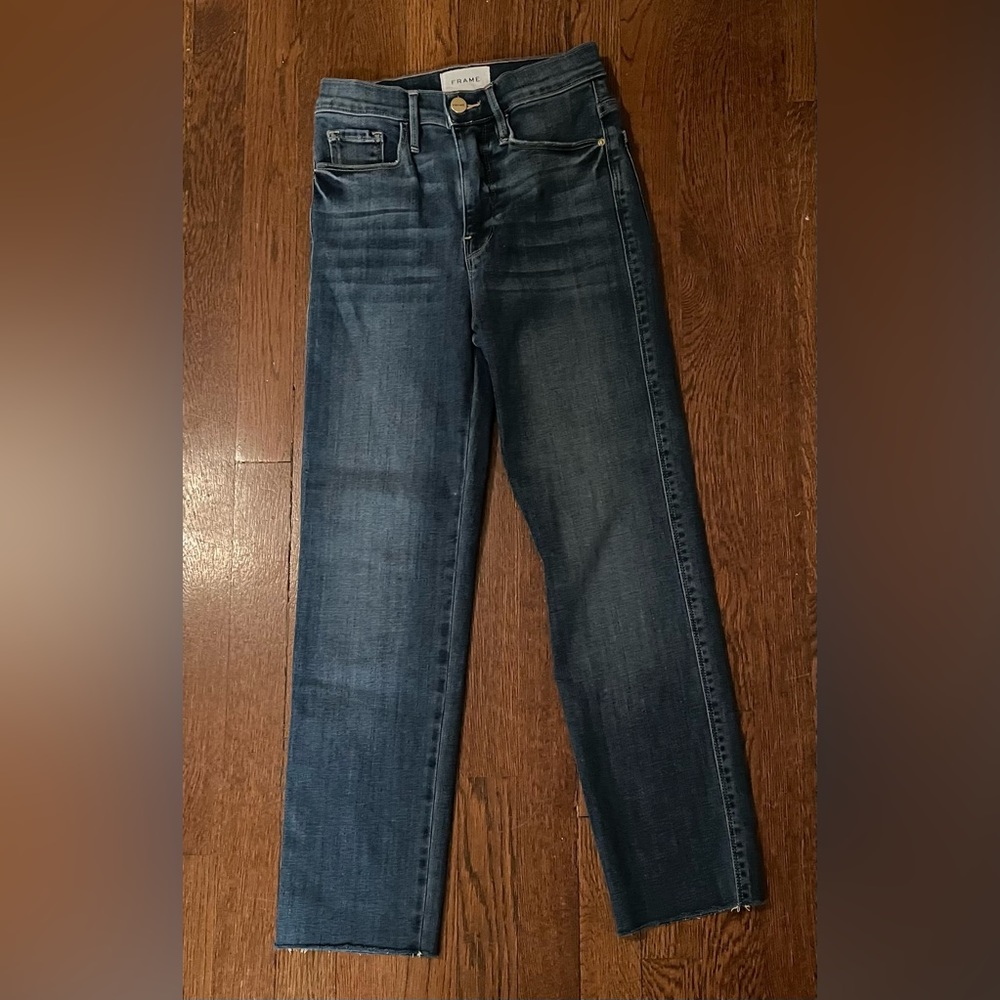 Le Sylvie Slender Straight Jeans in Stallion - FRAME Denim